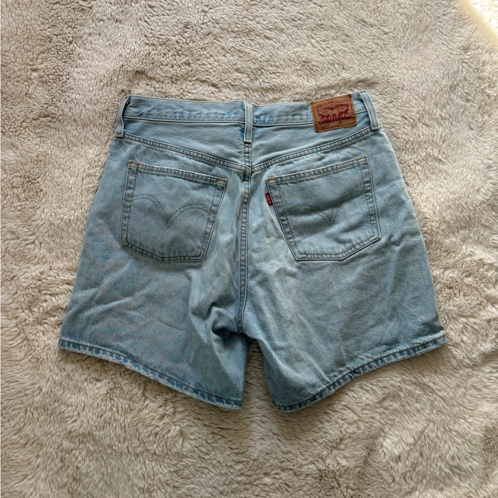 Levi's Light Blue Denim Jean Shorts - Picture 1 of 4